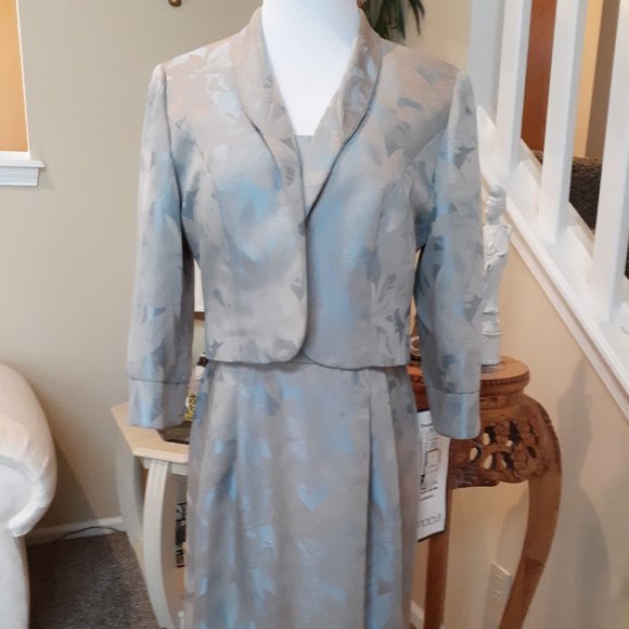 Alex Evenings Dresses & Skirts - 🎉Host Pick 🎉NWT Alex Evenings 2pc dress Set 10P Blue/Taupe